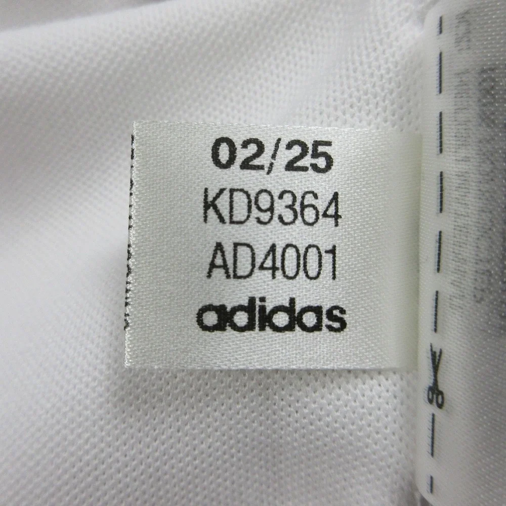 ADIDAS Golf Polo Mens XL (46-48) White Gray Floral Flowers‎ Moisture Wicking NWT